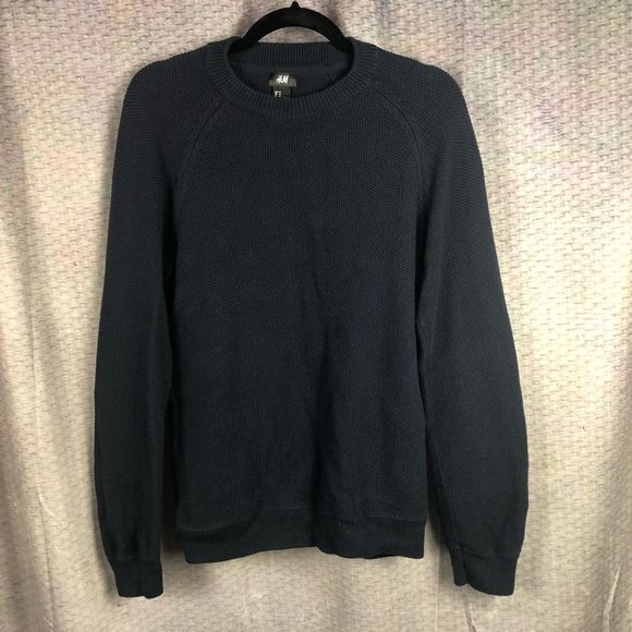 H&M Other - H&M Slim Fit Waffle Knit Sweatshirt Navy M